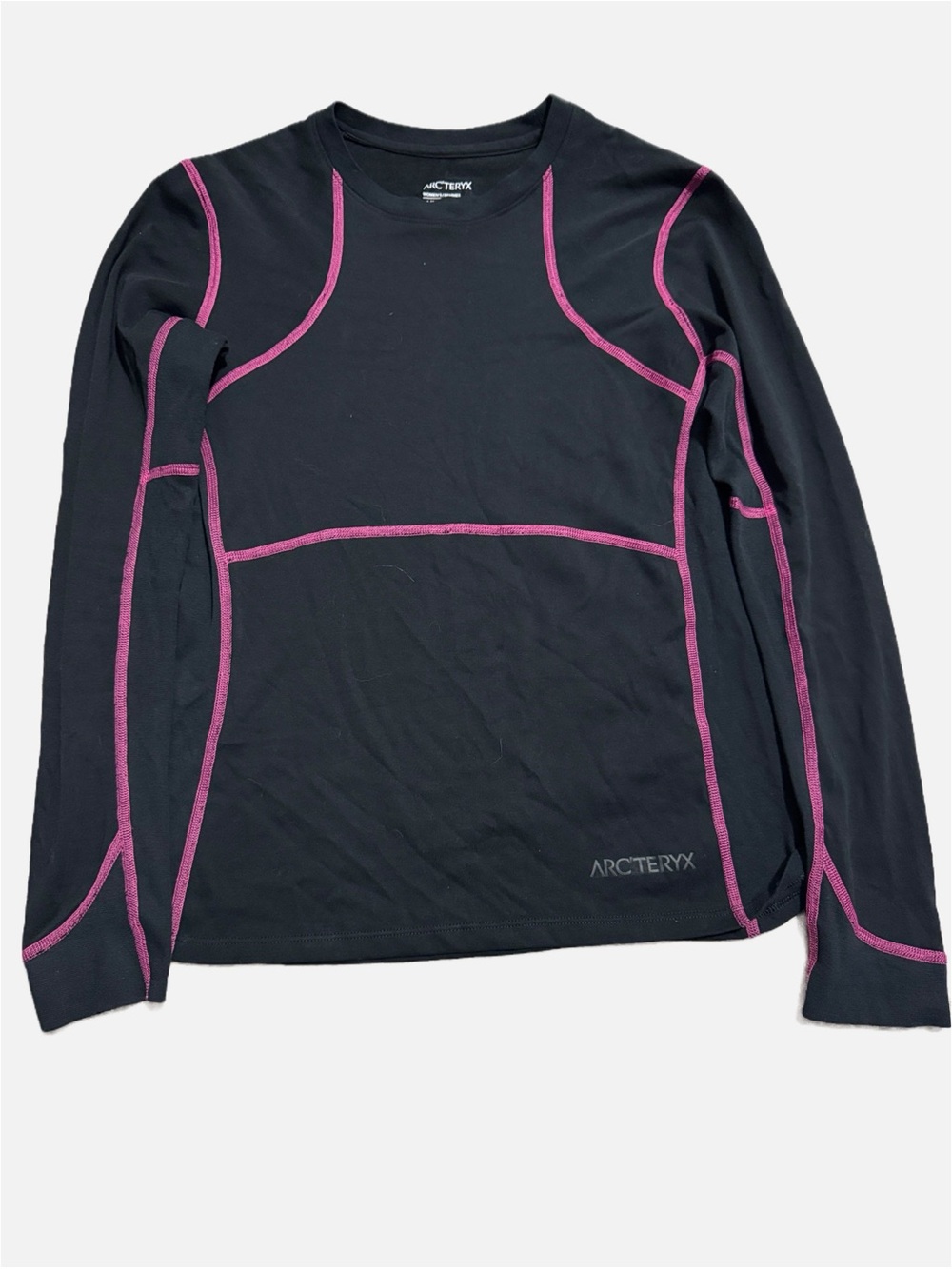 Arc'teryx Womens M System A Alesa Long Sleeve T Shirt Black Purple Performance